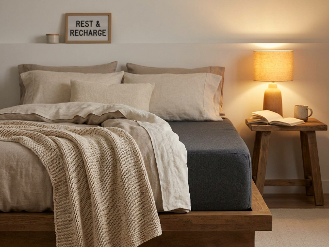 DSARD charcoal foam mattress collection Nordic minimalist bedroom styling 