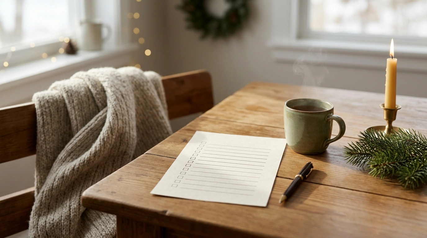 Holiday Slow-Down Checklist Printable for a Calmer Season